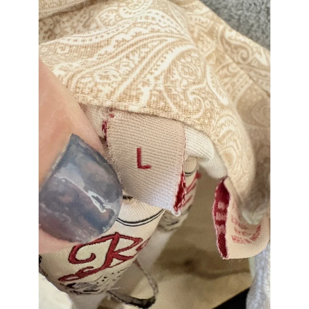 Rafter C Cowboy Quality Paisley Long Sleeve Western Shirt Men's L - Picture 11 of 12